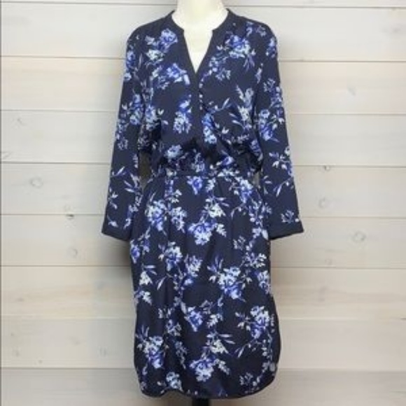 gap blue floral dress